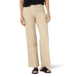 NWT Lee Regular Fit Trouser Flex Motion Khaki Tan Pants 8L Long